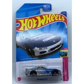 Hot Wheels 2022 - '95 Mazda RX-7 - Silver/Blue - Falken - HW Drift 2/5 - 177/250