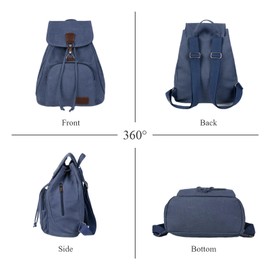 ModaZeal Canvas Backpack for Women Men Canvas Rucksack Unisex Backpack School Bag Casual Travel Bag Laptop Rucksack for Daily Use