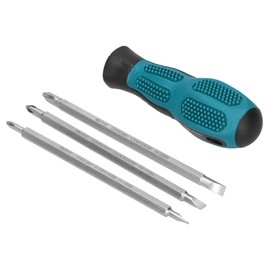 Double Ended Screwdriver, 3 Piece Screwdriver Bit Set, Cross and Slotted Screwdriver, Double Head Screwdriver, Dual Purpose Screwdriver for Industrial
