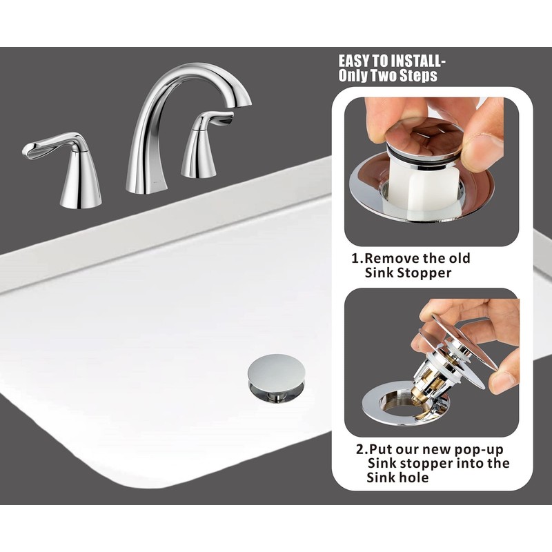 Artiwell Universal Bathroom Sink Drain Stopper, Fits Most Pop-Up Drains