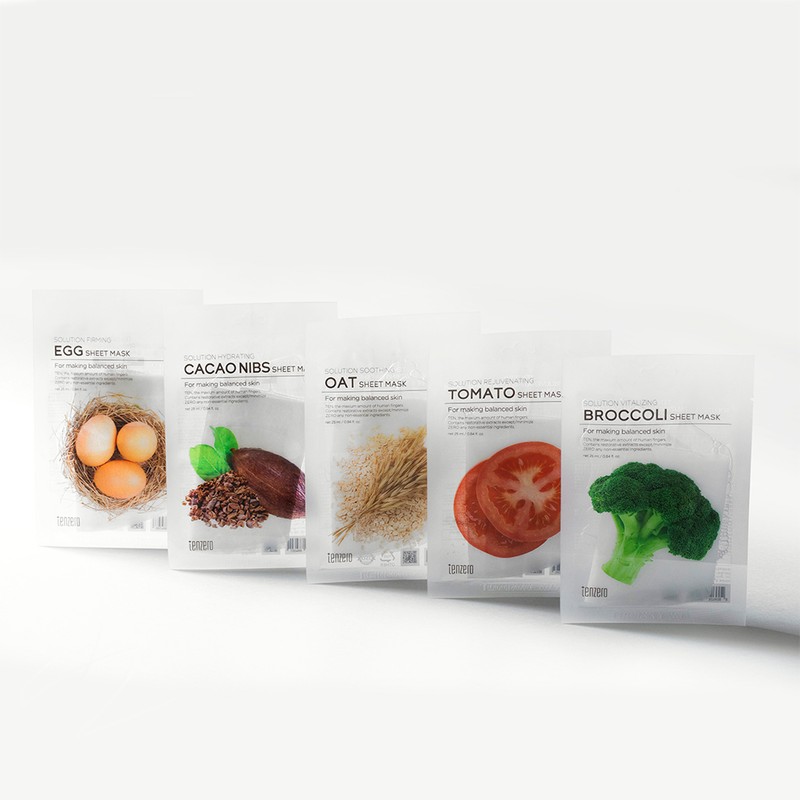TenZero Solution Soothing Oat Sheet Mask 25ml x 10ea /