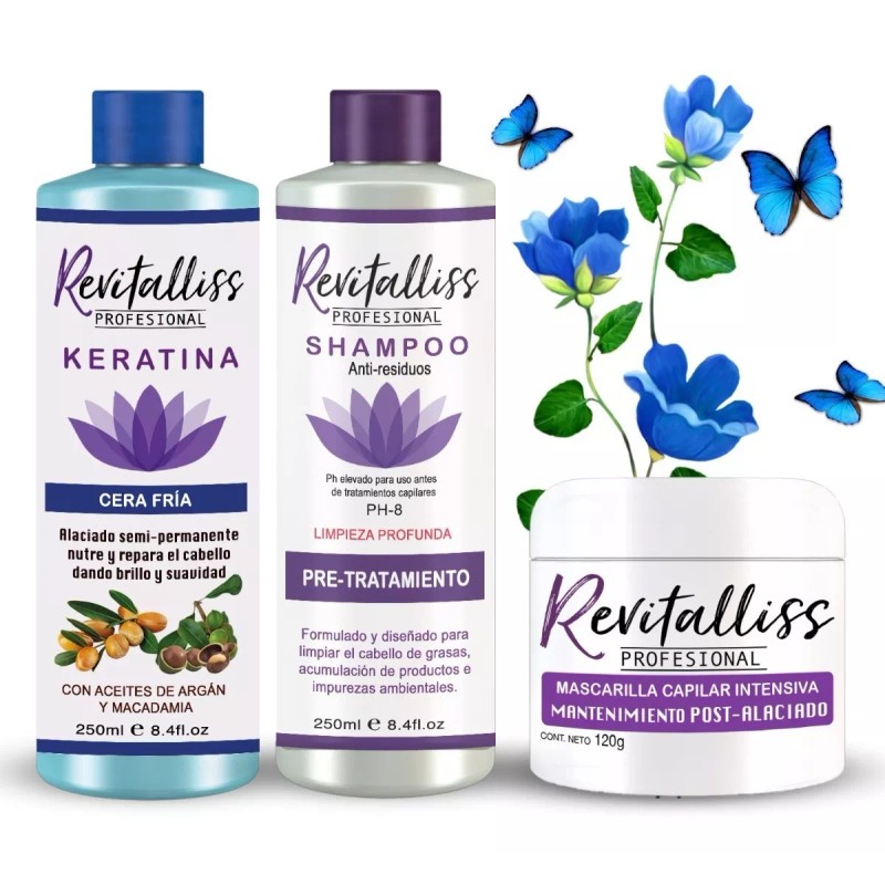 Revitalliss Keratina Alaciante Permanente Cera Fría Kit