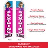Clothing Sale Swooper Advertising Flag - Perfect for Store Fronts,