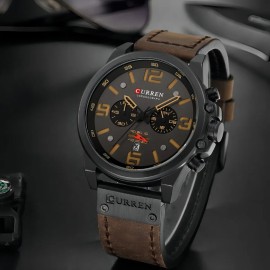 Reloj De Cuero De Lujo Curren Para Hombre Chronograph CR8314