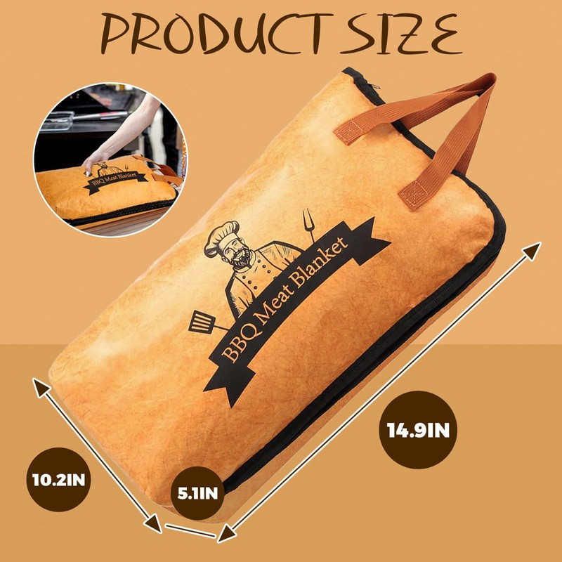 Isolierte Grilltasche, Reißverschluss - Grilldecke, Grilldecke zum Ausruhen von Fleisch,