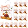 Gersoniel 24pcs Friendsgiving Clear PVC Gift Bags Thanksgiving Transparent Gift
