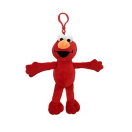 Sesame Street Plush Key Pendant Cuddly Toy Sesame Street Plush Bag Clip to Choose From 8 Characters 17-20 cm (Elmo)