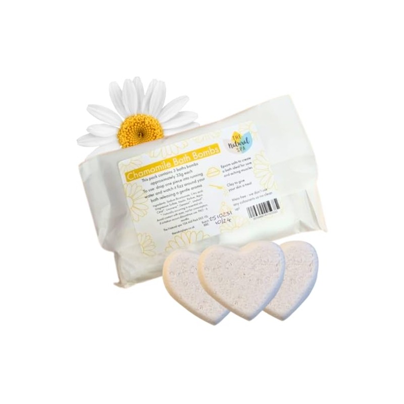 Pack of 3 Chamomile Bath Bombs - Plastic Free -