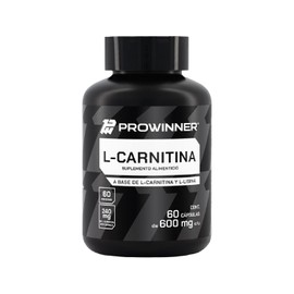 PROWINNER | L-Carnitina, Suplemento Alimenticio, L-Carnitina 100% Pura, 240mg de L-Carnitina por Porción, Pre workout, 60 Cápsulas de 600mg