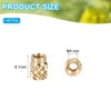 PATIKIL M4 x 8.1 x 6.3 mm Brass Thread Insert,