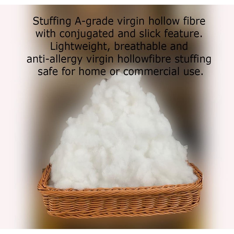 100% Virgin Polyester Hollowfibre Washable White Stuffing For Toys Sofas,