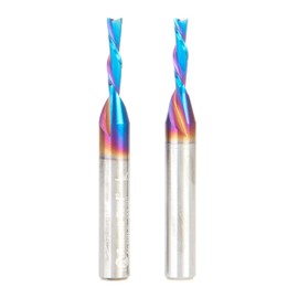 Amana Tool Solid Carbide Spektra Extreme Tool Life Spiral Plunge Router Bit Down-Cut, 46200-K-2, 1/8 Dia x 1/2 CH x 1/4 SHK 2 Inch L 2 Pack