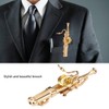 Gold Plating Copper Bassoon Musical Instrument Bassoon Brooch Pin with