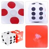 2 White and 1 Red Giant Inflatable Dice Toys,Large Dice