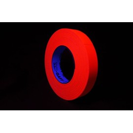 1 Inch x 50 Yards UV Blacklight Reactive Fluorescen​t Gaffer Tape (Orange)