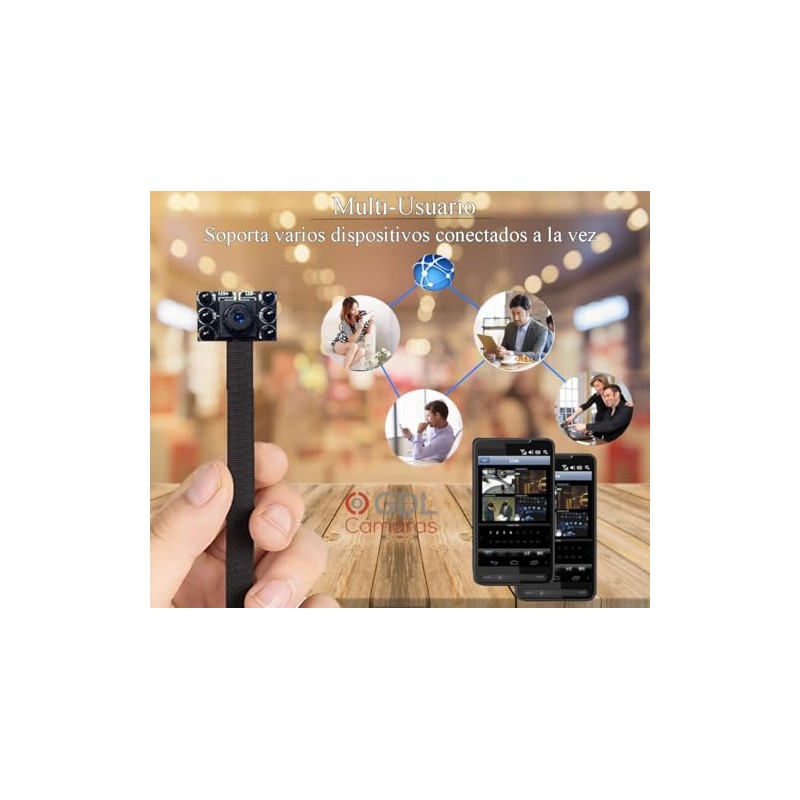 Mini Camara de Vigilancia WiFi Inalambrica DIY Flexor Vision Nocturna,