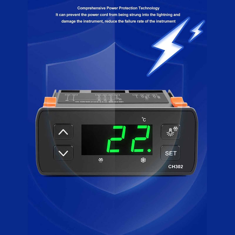 Digital Temperature Controller Dual Sensors Refrigerating Defrosting Alarm Smart Thermostat