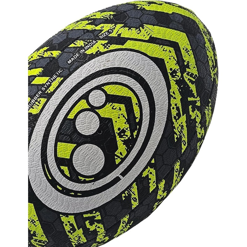 Optimum STREET RUGBY BALL - BLACK/YELLOW - MIDI