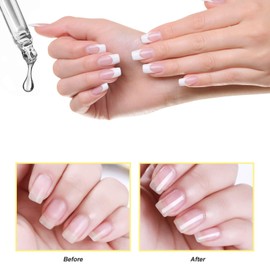 15ml Nail Cuticle Oil with Vitamin E & B - Jojoba Oil for Nails - Moisturize and Repair Dry Rough Nails - Soothe with Dropper Design - Orange Scent