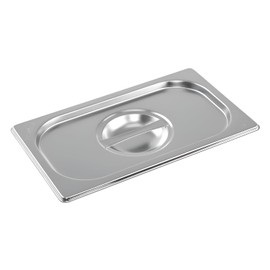 Vogue K972 Stainless Steel Lid With Centre Handle For 1/4 Gastronorm Pan, Silver