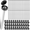 Shknldzsm 3 Inch Shutter Screws and Caps Hinged Screw Covers