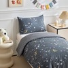 DuShow Cotton Cot Bed Duvet Cover Set,Gray Moon Toddler Duvet