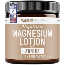 Nighttime Magnesium Lotion with Arnica – Soothing Relief & Relaxation, Highly Concentrated Magnesium for Muscles & Joints – Apply to Legs or Feet Before Bed – Skin-Friendly