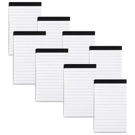 Pack of 8 Notepad A7 Writing Pad Lined Small, 30 Sheets Per Pad Notepads, 80 g Mini Notepads Replacement Pads, Pad Tear-Off Pad Notes for Work Study Office Household School Memo Diary
