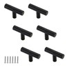Zerniple 50mm Black T Bar Handle Pull Kitchen Cabinet Handle