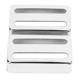 2pcs Guitar Humbucker Pickup Cover, Premium Brass Guitar Pickup Shell Replacement for Electric Guitar (Silver)