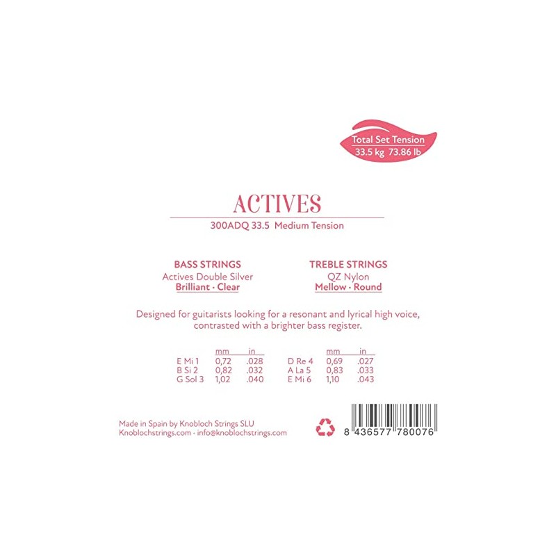 Knobloch 300ADQ Active QZ Nylon - Classical Guitar - Medium