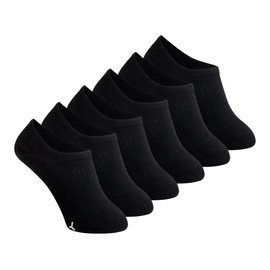 Sperry Women’s 6-Pack Super No Show Socks, Black, 4-10
