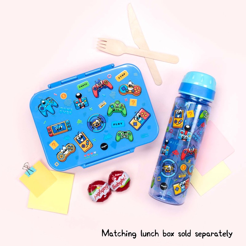 Fringoo 650ml Kids School Water Bottle Straw Water Bottle with