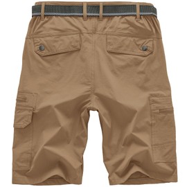 Jessie Kidden Men's Cargo Hiking Shorts Outdoor Lightweight Quick-Dry Tactical Walking Climbing Fishing Short with Zipper Pockets #6222-Dusty Brown-32