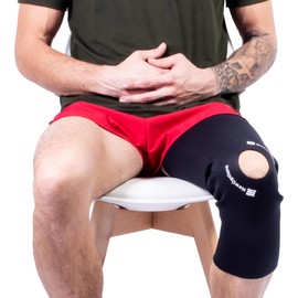 New Options Sports Perforated Undersleeve For Functional Braces | Knee Sleeve For Sensitive Skin | 1/16” Nylon Material with 2-Sided Perforated Neoprene | Latex-Free & Open Patella Knee Compression