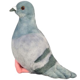 QWEPU Dove Cuddly Toy, Plush Dove Plush Bird, Realistic Bird Plush Toy, Realistic Dove Plush Toy for Wild Animals, Gift for Friends and Children (20 cm) (Grey)