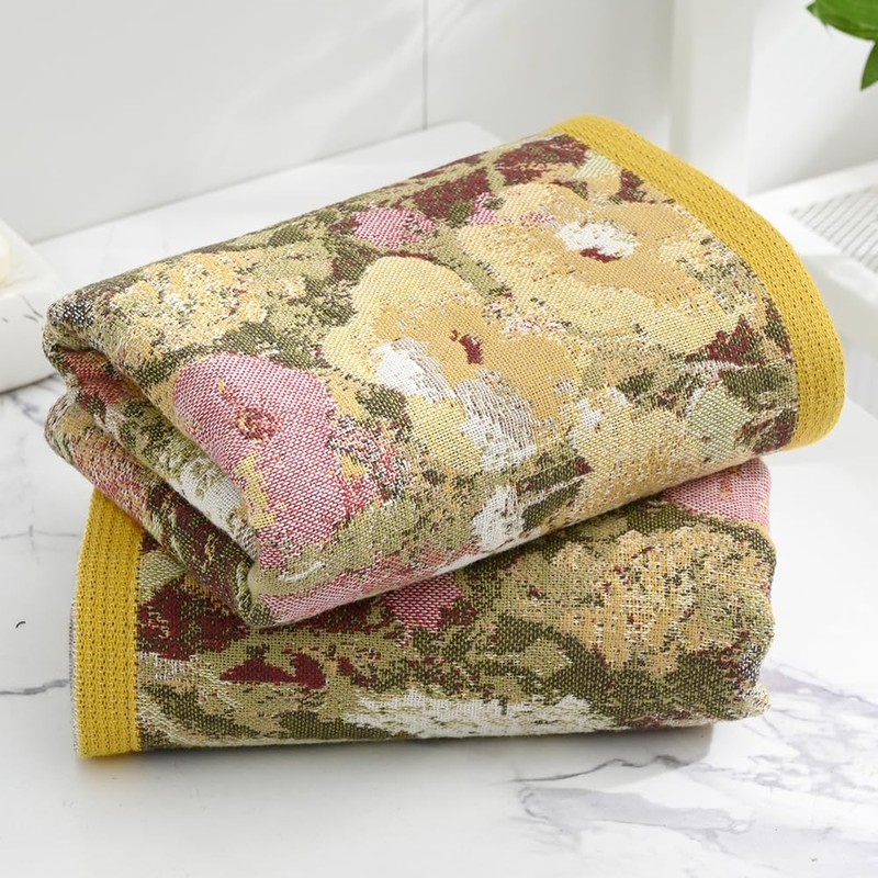 sense gnosis Floral Garden Hand Towel Set of 2 Super