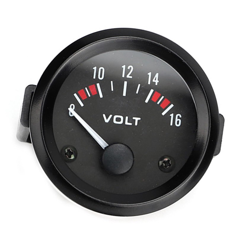 52mm Car Universal Voltmeter Gauge 8-16V Voltage Meter Voltage Gauge,