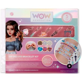 Kids Euroswan - Deluxe DIY Bracelet Kit with 5 Wow Generation Metal Charms- in Studio, Multicolor (WOW00005)
