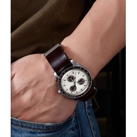 BINLUN Leather Watch Straps Crazy Horse Oiled Leather Watch Bands 18mm 19mm 20mm 21mm 22mm 24mm Replacement One-Piece Watchbands for Men and Women Silver & Black Buckle