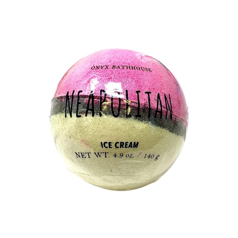 Onyx Bathhouse Neapolitan 4.9oz Bath Bomb - Two Count