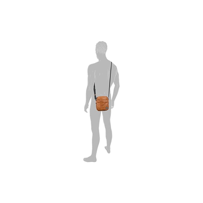 camel active Laos Men's Crossbody Bag Small Cognac Brown, cognac