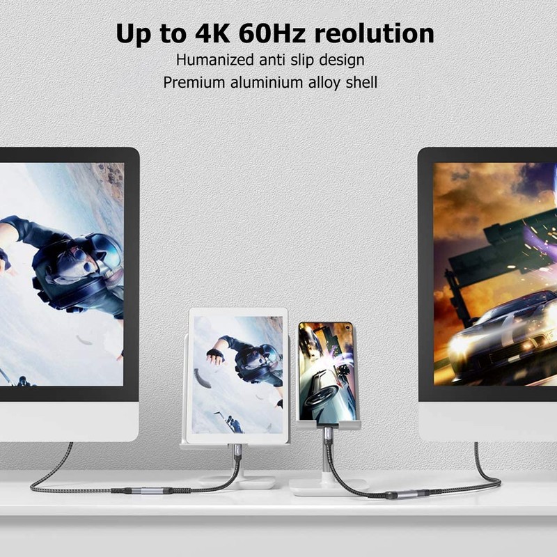 USB C to DisplayPort Adapter 4K 60Hz Aluminium Alloy Plug