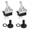 2 Pcs Metal Toggle Switch On/Off 12V 25A SPST 2