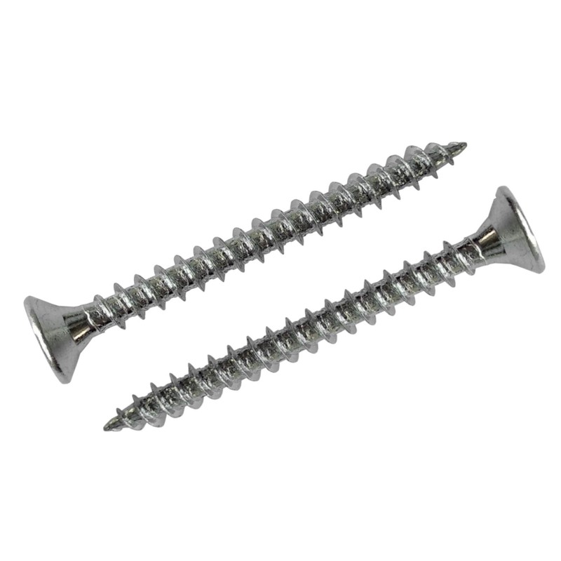M4 Wood Screws Zinc Plated Silver Full Thread Self-Tapping Long