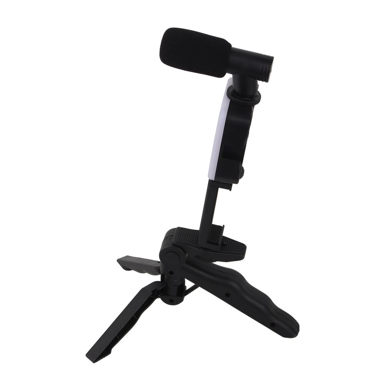 LED Video Fill Light Microphone Tripod Kit for Phone Camera