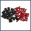 INFINAUTO 20pcs M5 Motorcycle Windscreen Screw Fairing Windscreen Bolt Red