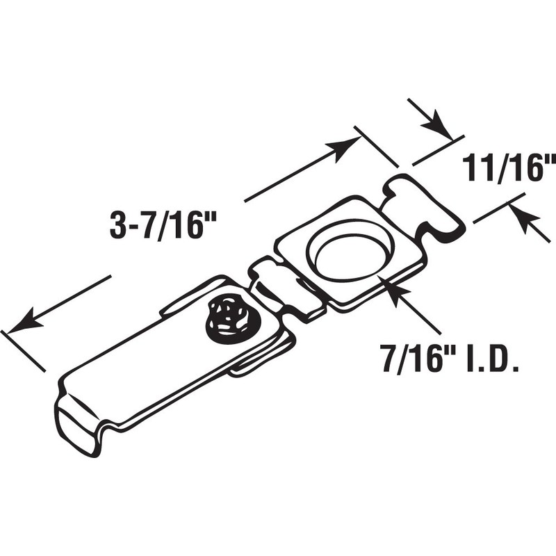 Prime-Line N 6844 Steel Spring-Loaded Bi-Fold Door Top Guide (Single
