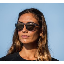 Tifosi Optics Smirk Sunglasses (Crystal Denim, Gold Mirror)