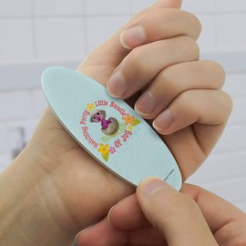 Hatching Party Little Bundle of Joy Baby Shower Double-Sided Oval Nail File Emery Board Set 4 Pack